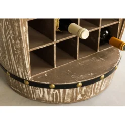Invicta Interior Weinregal halb BODEGA 100cm für 24 Flaschen Massivholz Tannenholz natur