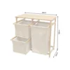 Invicta Interior Wäschekorb LAGOON SPA 70cm Bambus mit 3 Wäschesäcken