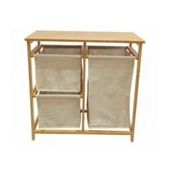 Invicta Interior Wäschekorb LAGOON SPA 70cm Bambus mit 3 Wäschesäcken
