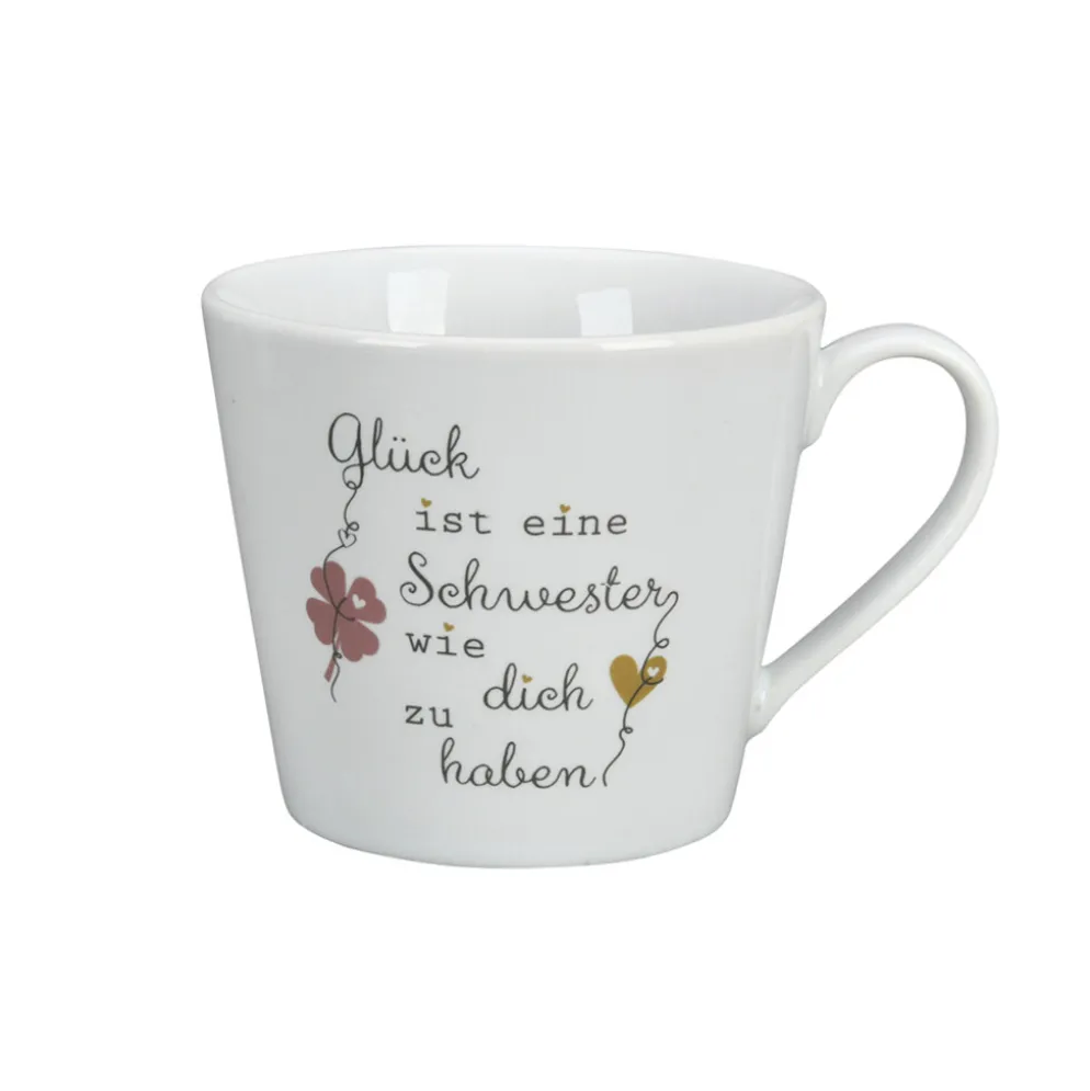 Krasilnikoff Happy Cup, Glück ist eine Schwester wie dich zu haben