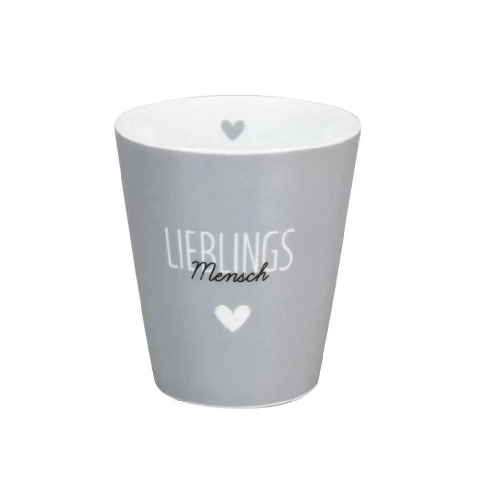 Krasilnikoff Happy Mug Lieblings Mensch, grau