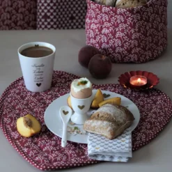 Krasilnikoff Platzmatte, Tischset Berries and Dots, wendbar