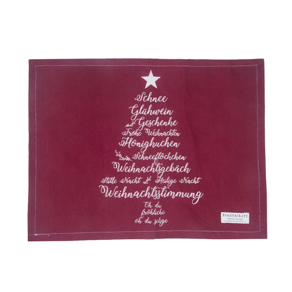 Krasilnikoff Platzmatte, Tischset Christmas Words