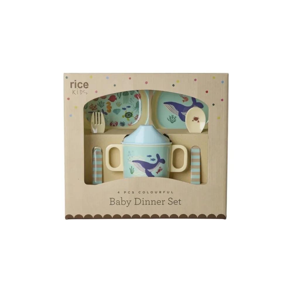 RICE Baby-Geschirrset Fun Fair Geschenkbox