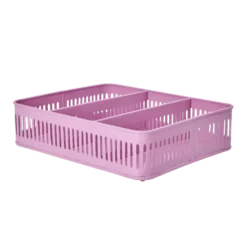 RICE Besteck Korb aus Metall, pink