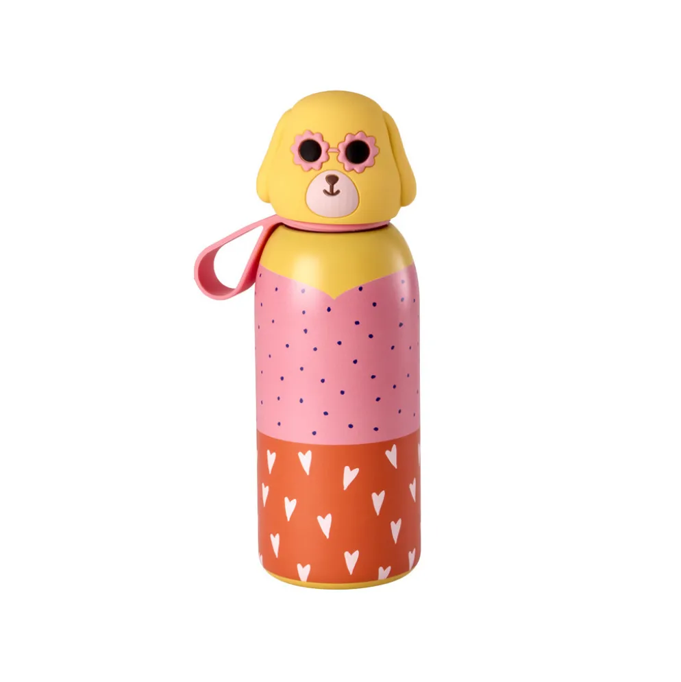 RICE Edelstahl Kinder Thermosflasche Trinkflasche mit Tiermotiv