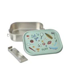 RICE Edelstahl-Lunchbox Brotdose mit Trennwand Sports – Large