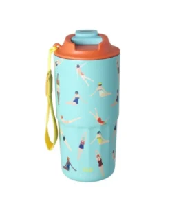 RICE Edelstahl Thermobecher – Retro Swimster Print