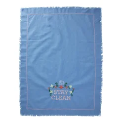 RICE Geschirrhandtuch aus stonewashed Baumwolle Stay Clean