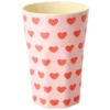 RICE Großer Melamin Becher Sweet Hearts