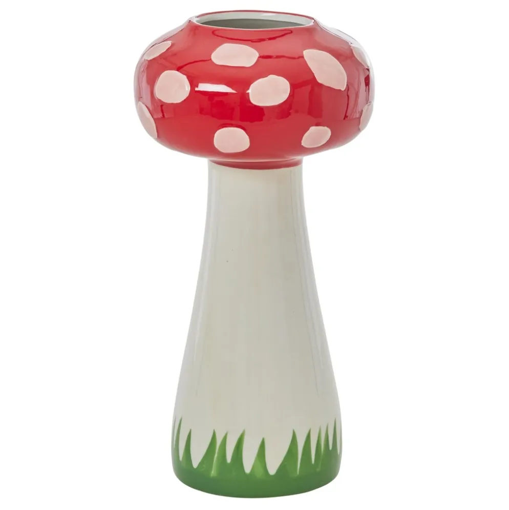 RICE Handbemalte Pilz Keramik Vase
