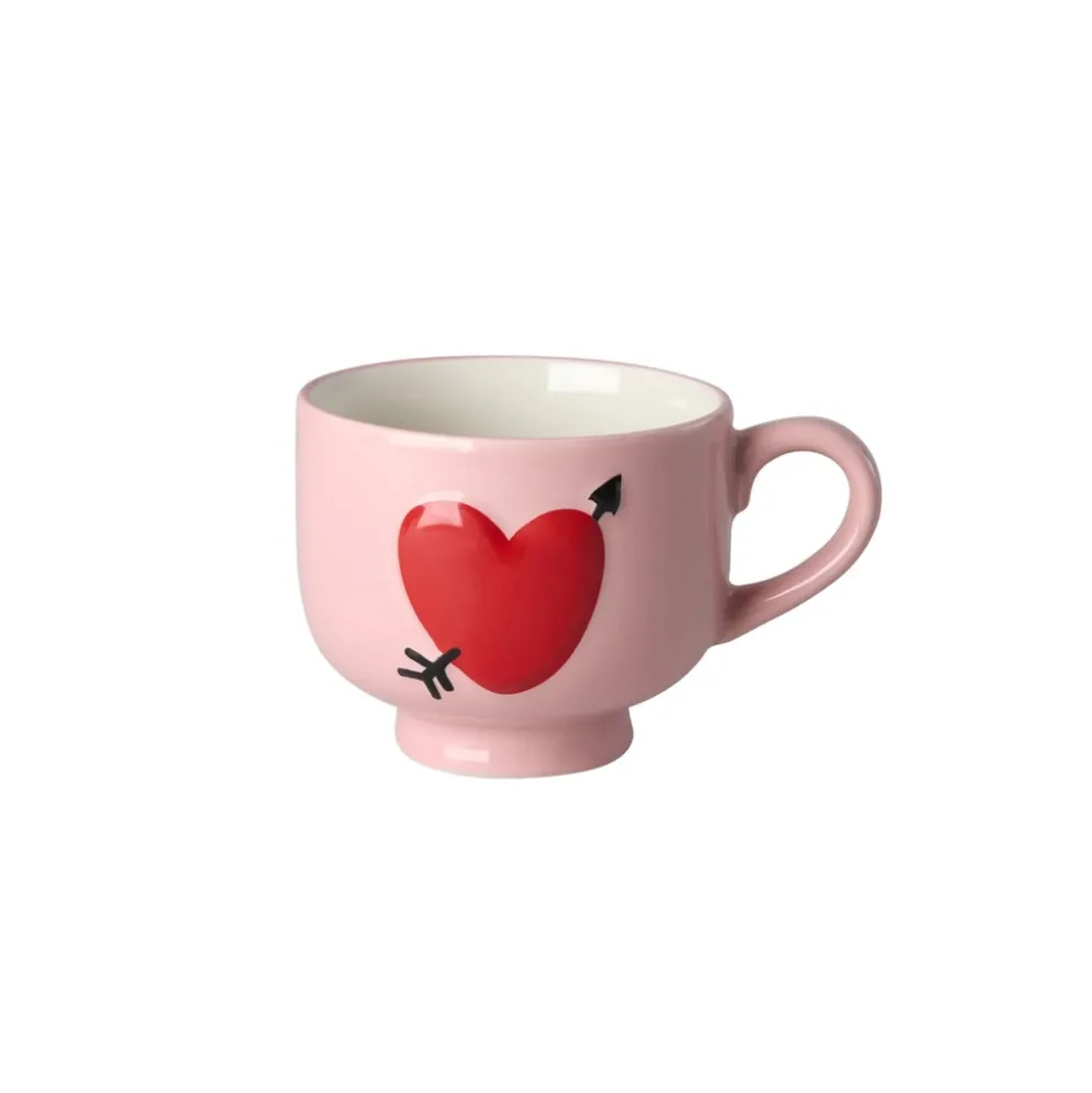 RICE Keramik Becher Tasse Embossed Heart