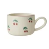 RICE Keramik Cappuccino Tasse Kirschen