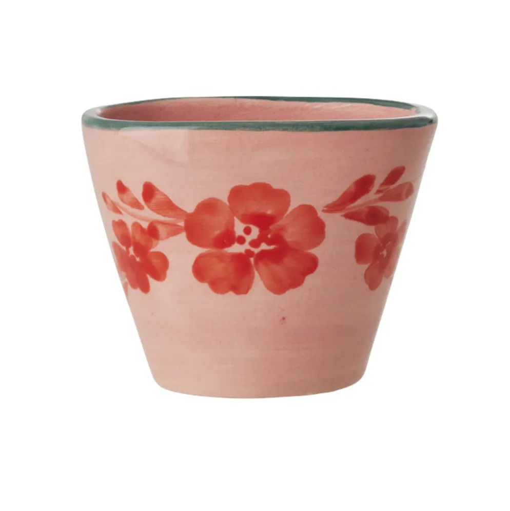 RICE Keramik Espressotasse Handbemalt Blumenmuster