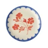 RICE Keramik Kuchenteller Handgemalt Vintage Flower