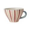 RICE Keramik Teetasse Handbemalt Stripes