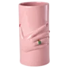 RICE Keramikvase Pink mit Handbemalung