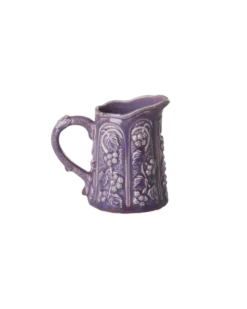 RICE Keramik Vintage Vase in Dunkel Lavendel