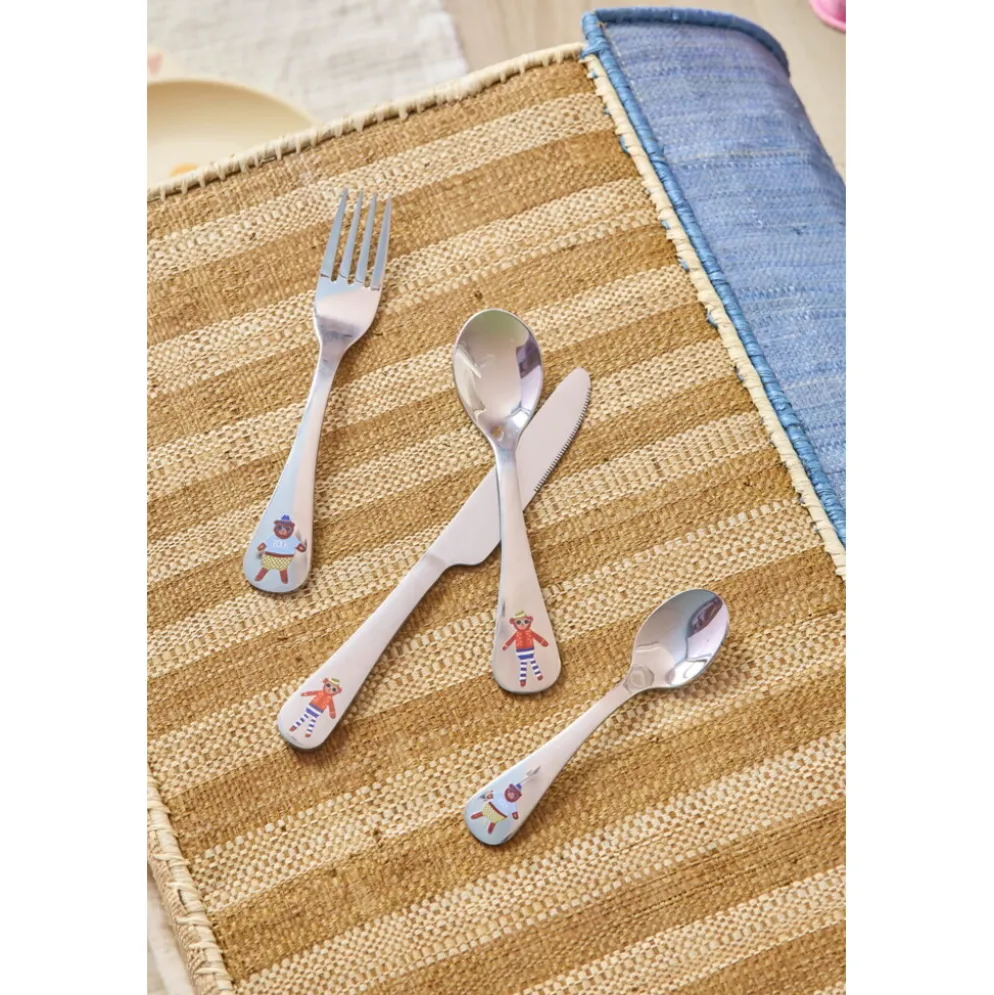 RICE Kinder Besteck-Set aus Edelstahl