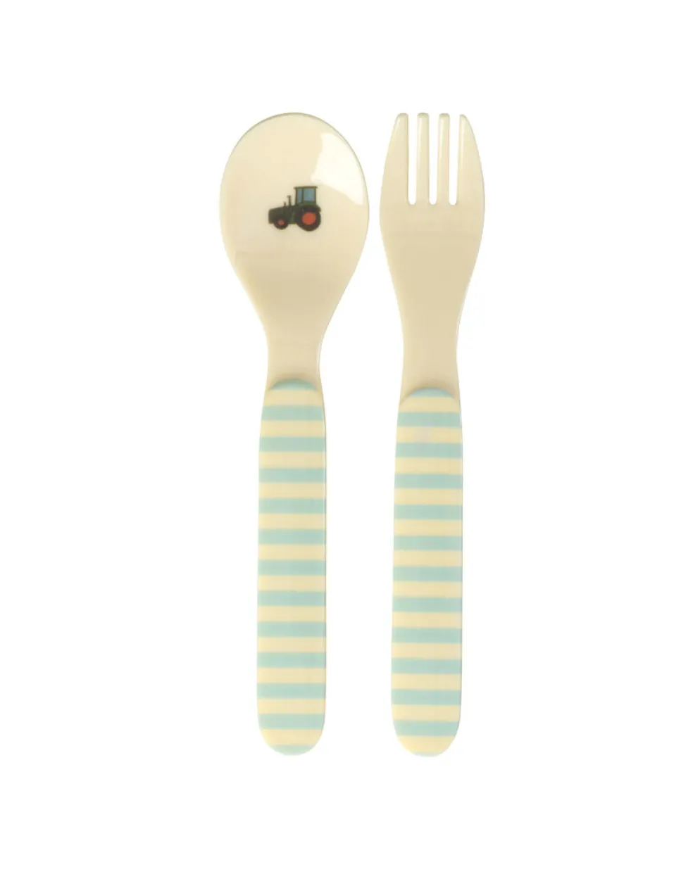 RICE Kinderbesteck Set aus Melamin ABC