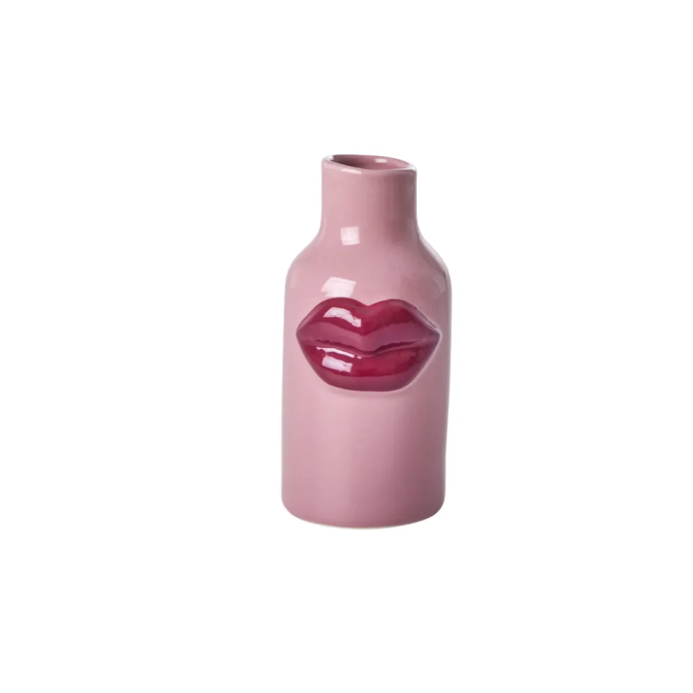 RICE Kleine Keramik Vase Lipstick