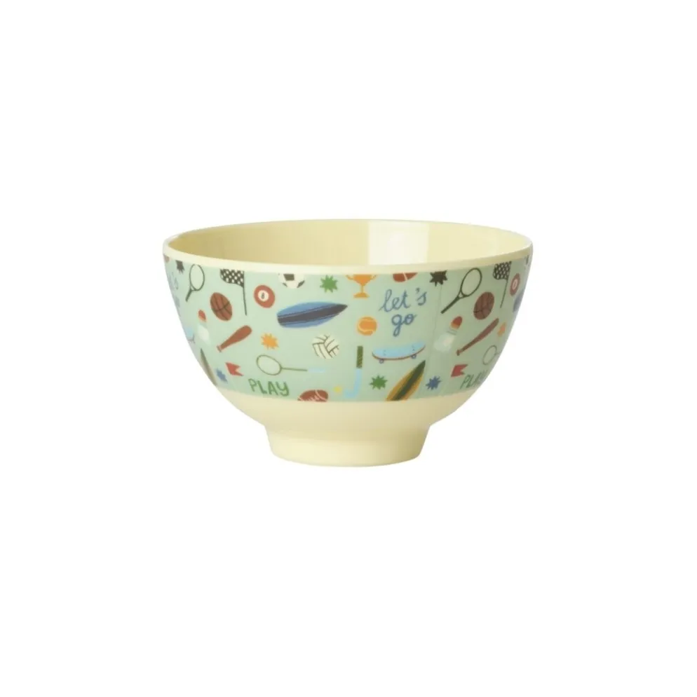RICE kleine Melamin Kinder-Schüssel Sports