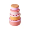RICE Kunststoff-Frischhaltedosen Hearts Prints - 4er-Set