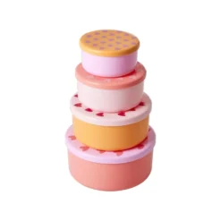 RICE Kunststoff-Frischhaltedosen Hearts Prints - 4er-Set