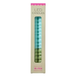 RICE LED Kerzen Twisted 2er