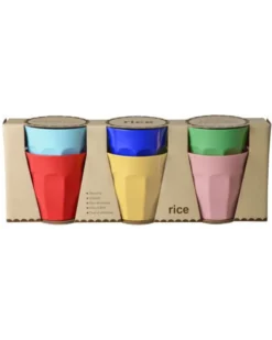 RICE Medium Melaminbecher-Set (6er-Pack)