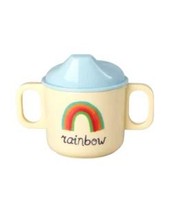 RICE Melamin Babybecher mit 2 Henkeln – ABC