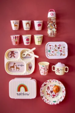RICE Melamin Baby-Set ABC in Geschenkbox, 4-teilig