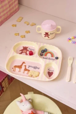 RICE Melamin Baby-Set ABC in Geschenkbox, 4-teilig