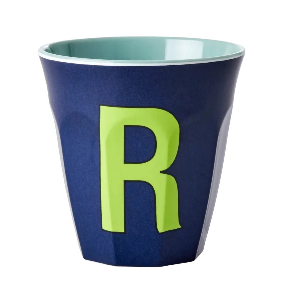 RICE Melamin Becher Buchstaben