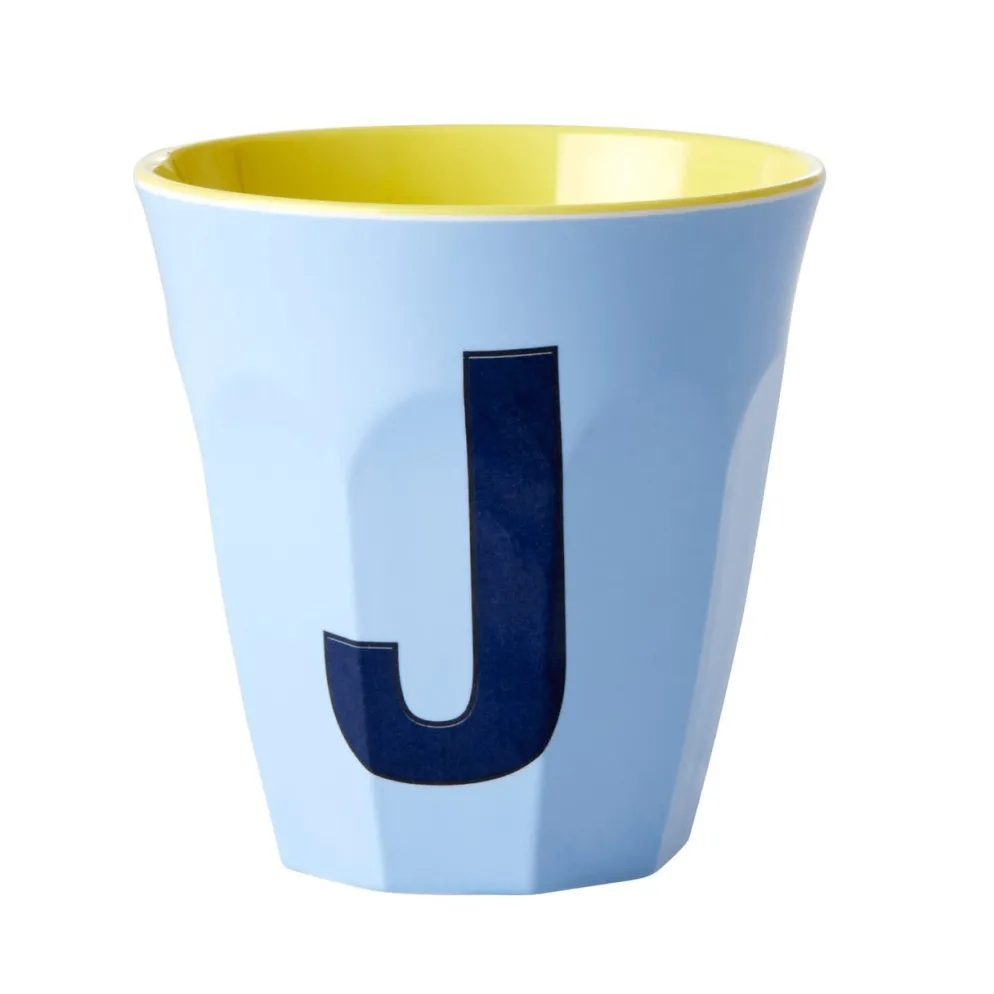 RICE Melamin Becher Buchstaben