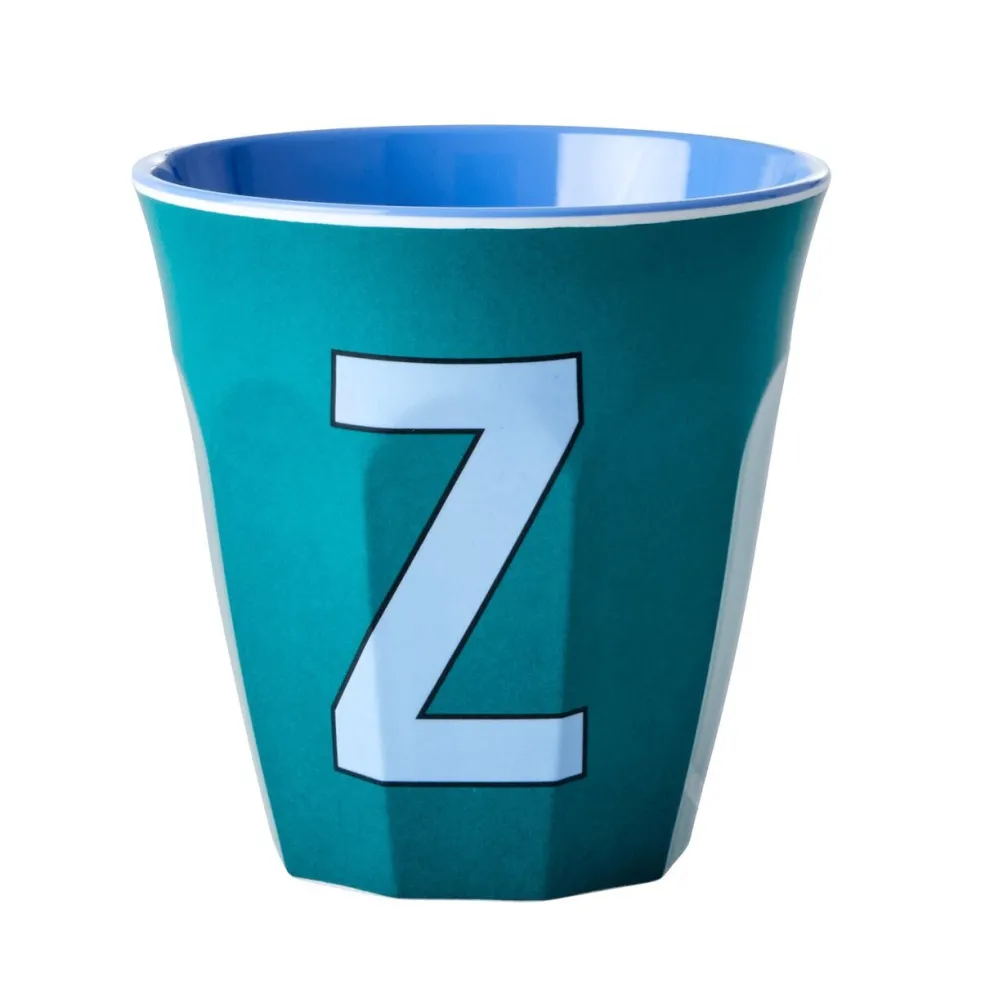 RICE Melamin Becher Buchstaben