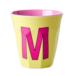 RICE Melamin Becher Buchstaben