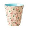 RICE Melamin Becher 6er-Set Funky Prints Pink