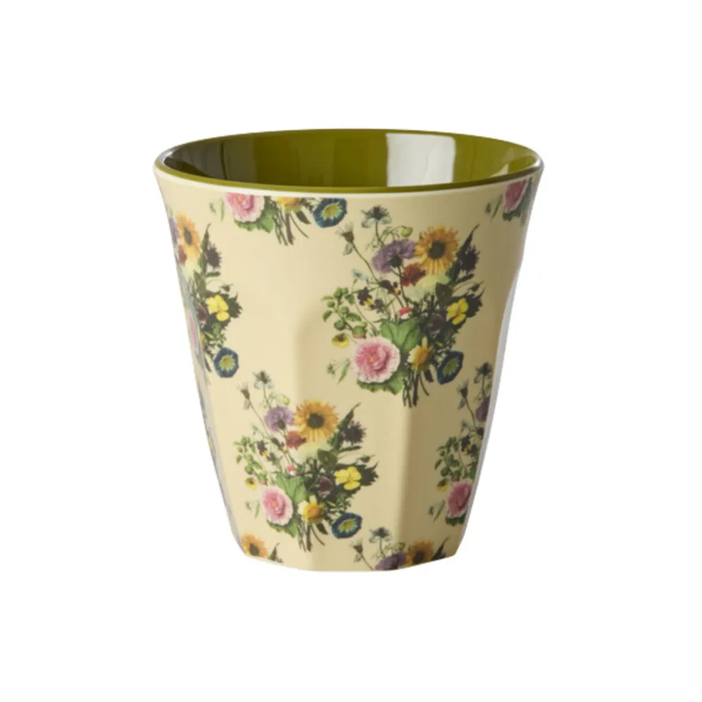 RICE Melamin Becher Retro Bouquet, Medium