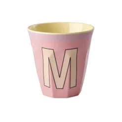 RICE Melamin Buchstabenbecher Vintage Medium