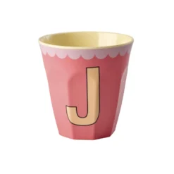 RICE Melamin Buchstabenbecher Vintage Medium