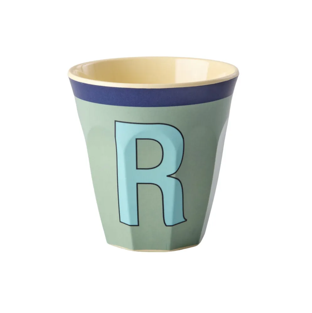 RICE Melamin Buchstabenbecher Vintage Medium