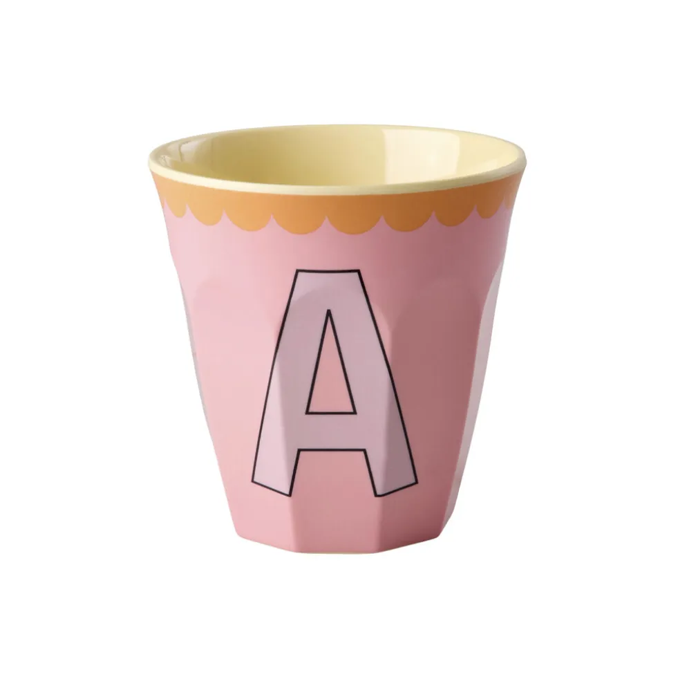 RICE Melamin Buchstabenbecher Vintage Medium