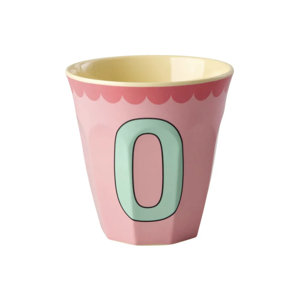 RICE Melamin Buchstabenbecher Vintage Medium