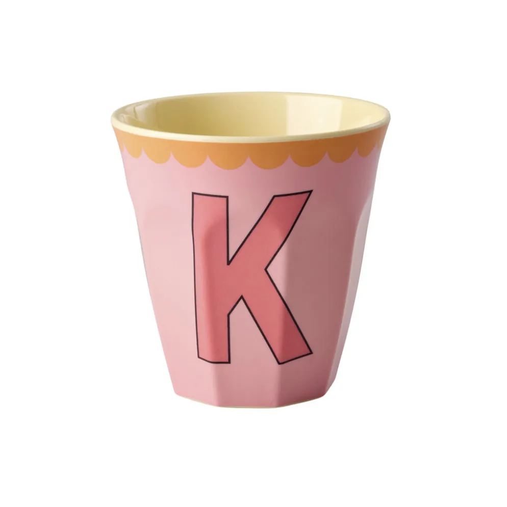 RICE Melamin Buchstabenbecher Vintage Medium
