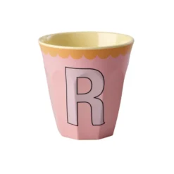 RICE Melamin Buchstabenbecher Vintage Medium