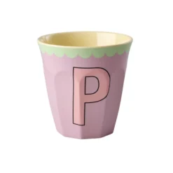 RICE Melamin Buchstabenbecher Vintage Medium