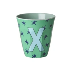 RICE Melamin Buchstabenbecher Stars