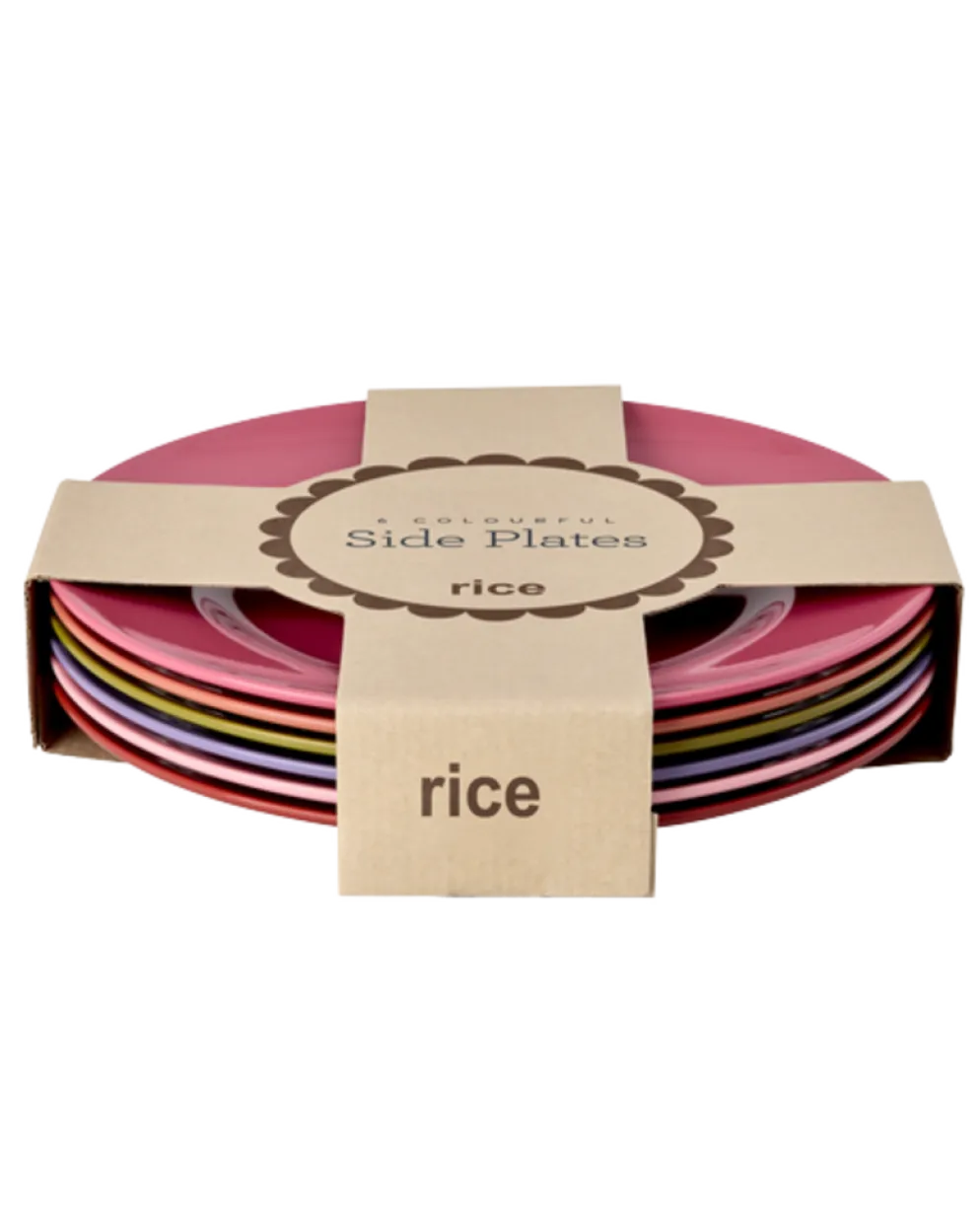 RICE Melamin Essteller Solid Colors im 6er Pack