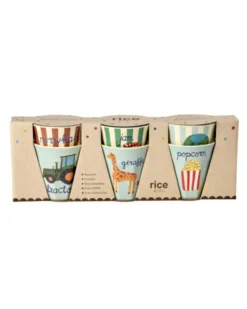 RICE Melamin Kinderbecher 6er Set Small ABC Print